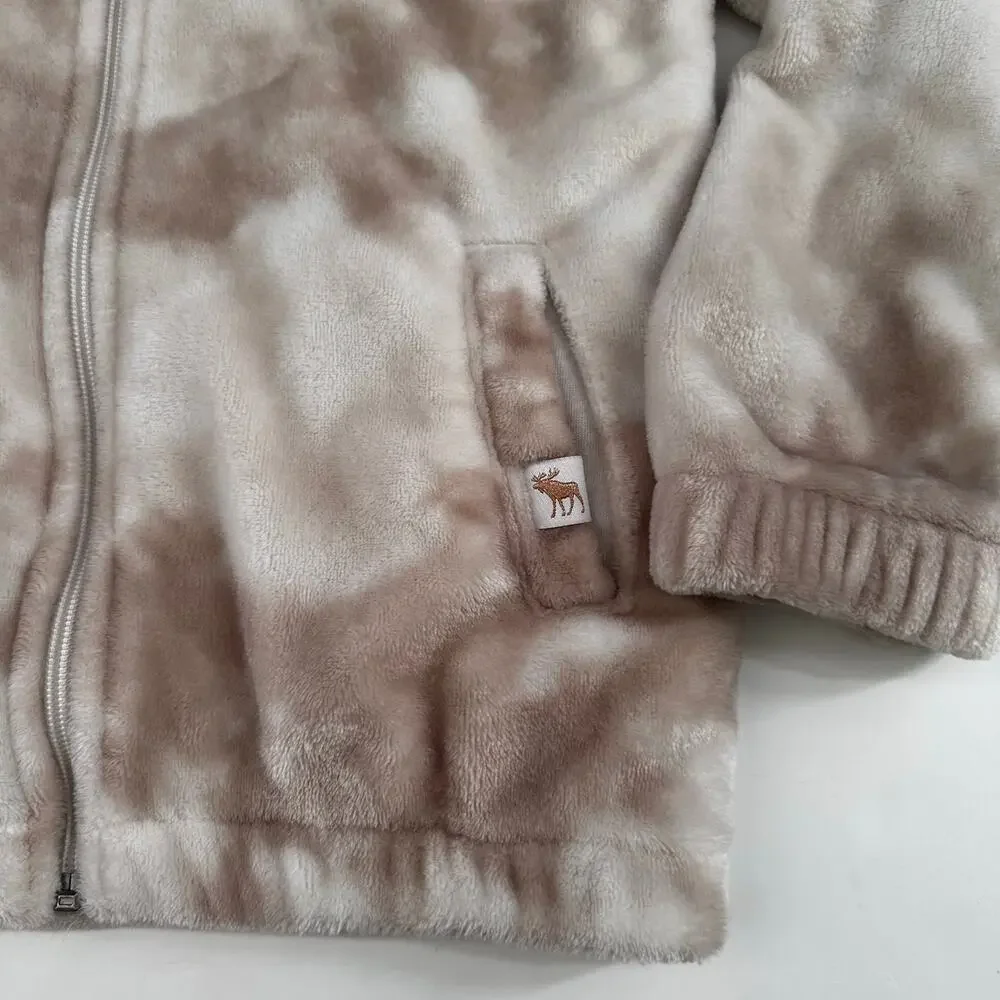 Abercrombie Kids Tie Dye Sherpa Fleece Full Zip Jacket